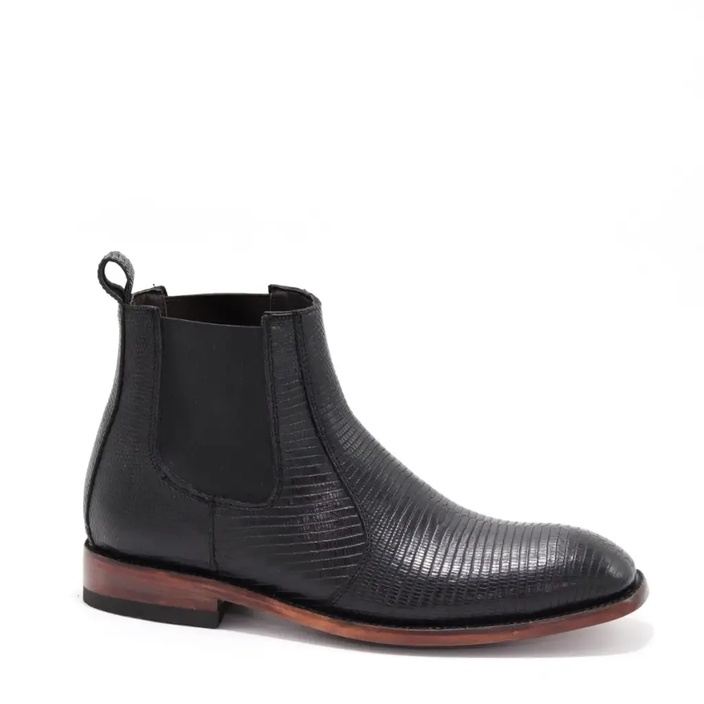 BOTIN FRANCES LIZZARD NEGRO