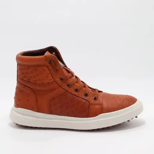 HIGH TOP PANZA DE AVESTRUZ COÑAC