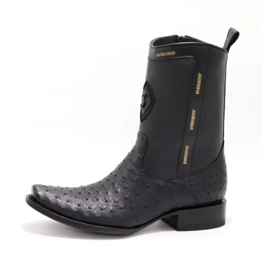 MEDIA BOTA JAUREGUI AVESTRUZ NEGRO