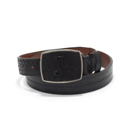 CINTO CABALLERO JAUREGUI PITON NEGRO 